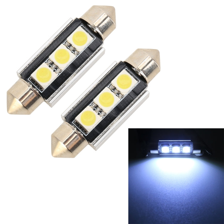 10 PCS 39mm DC12V / 1.7W / 7000K / 70LM 3LEDs SMD-5050 Car Reading Lamp, 39mm, 3LEDs SMD-5050 - HoMEdemic™ 