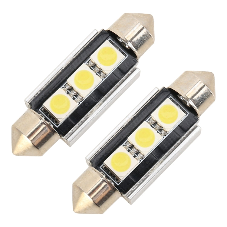 10 PCS 39mm DC12V / 1.7W / 7000K / 70LM 3LEDs SMD-5050 Car Reading Lamp, 39mm, 3LEDs SMD-5050 - HoMEdemic™ 