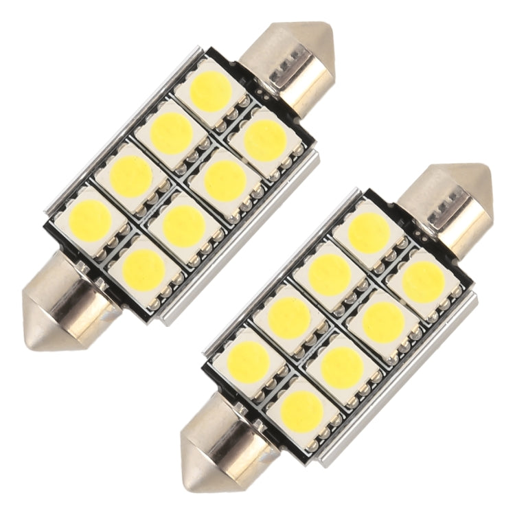 10 PCS 41mm DC12V / 2W / 7000K / 80LM 8LEDs SMD-5050 Car Reading Lamp, 41mm, 8LEDs SMD-5050 - HoMEdemic™ 