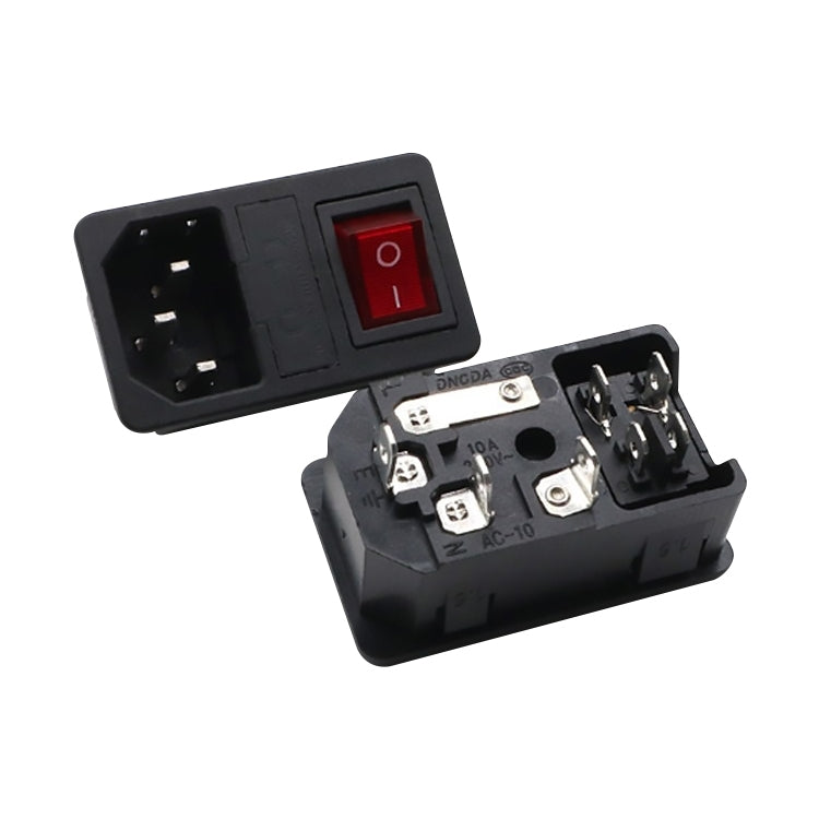 10 PCS AC-01 Three Pins Power Socket with Safety Switch Socket, 10 PCS AC-01 - HoMEdemic™ 