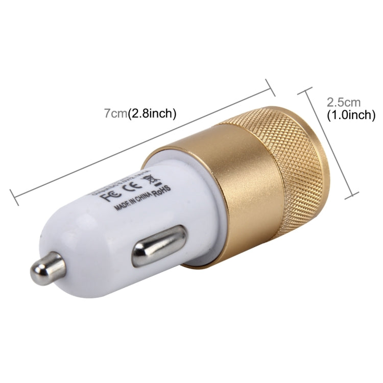 10 PCS Car Auto 5V Dual USB 2.1A/1A Cigarette Lighter Adapter for Most Phones, Gold - HoMEdemic™ 