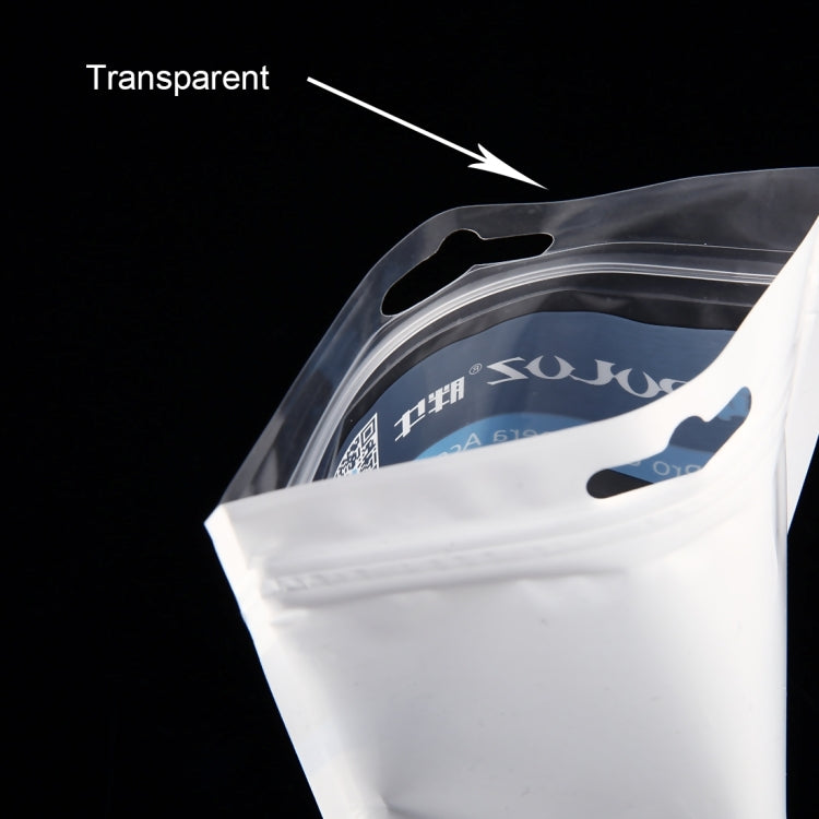 10 PCS PULUZ 16cm x 13cm Hang Hole Clear Front White Pearl Jewelry Zip Lock Packaging Bag(Size: M) - HoMEdemic™ 