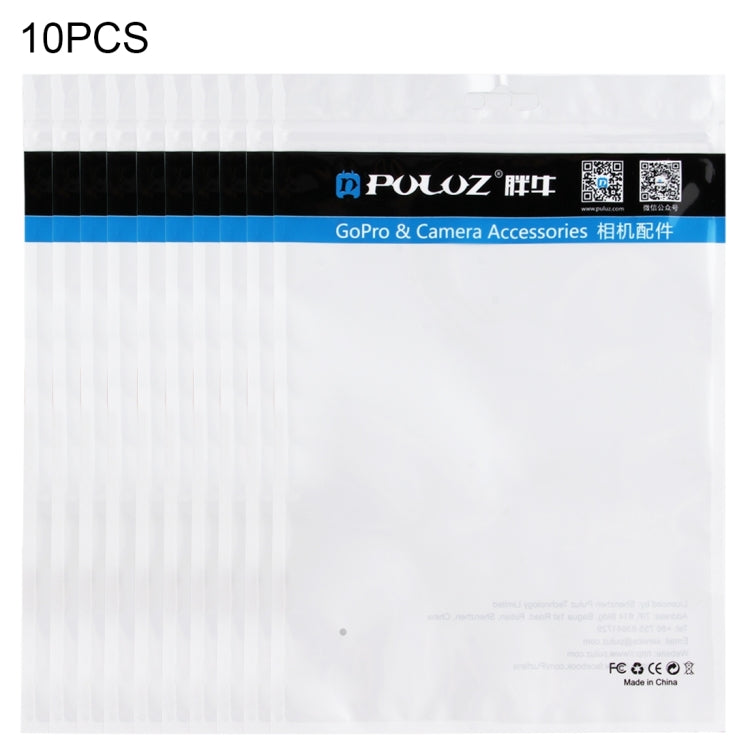 10 PCS PULUZ 25.8cm x 18cm Hang Hole Clear Front White Pearl Jewelry Zip Lock Packaging Bag (Size: L) - HoMEdemic™ 