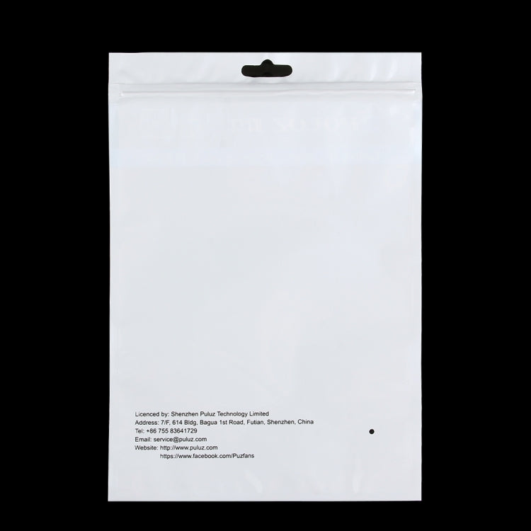 10 PCS PULUZ 25.8cm x 18cm Hang Hole Clear Front White Pearl Jewelry Zip Lock Packaging Bag (Size: L) - HoMEdemic™ 