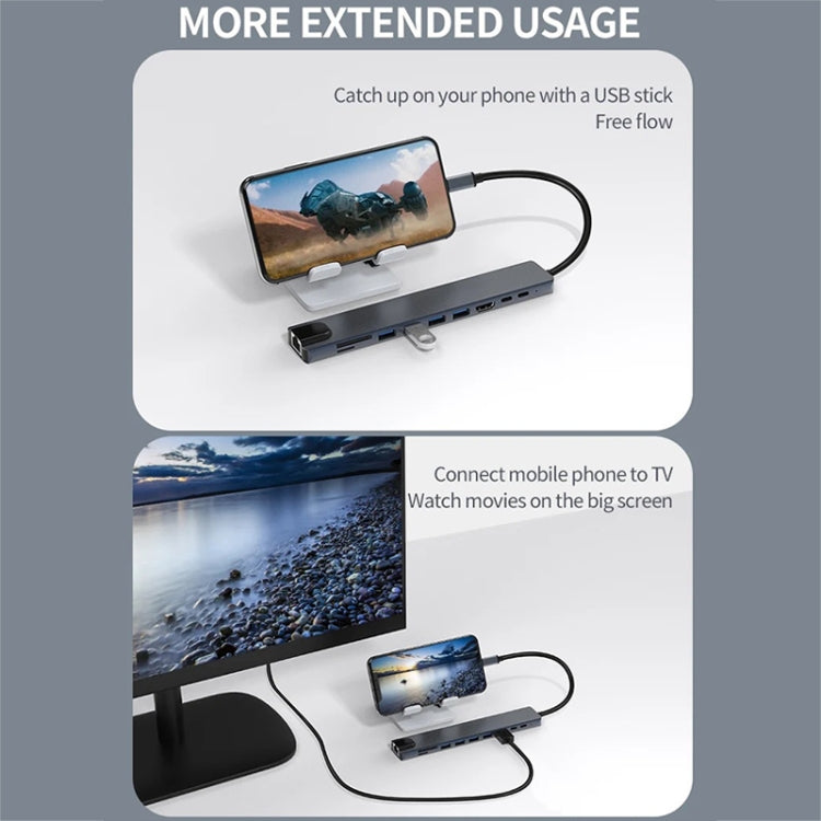 10 in 1 USB-C / Type-C Iinterface Docking Station Multi-function HUB - HoMEdemic™ 