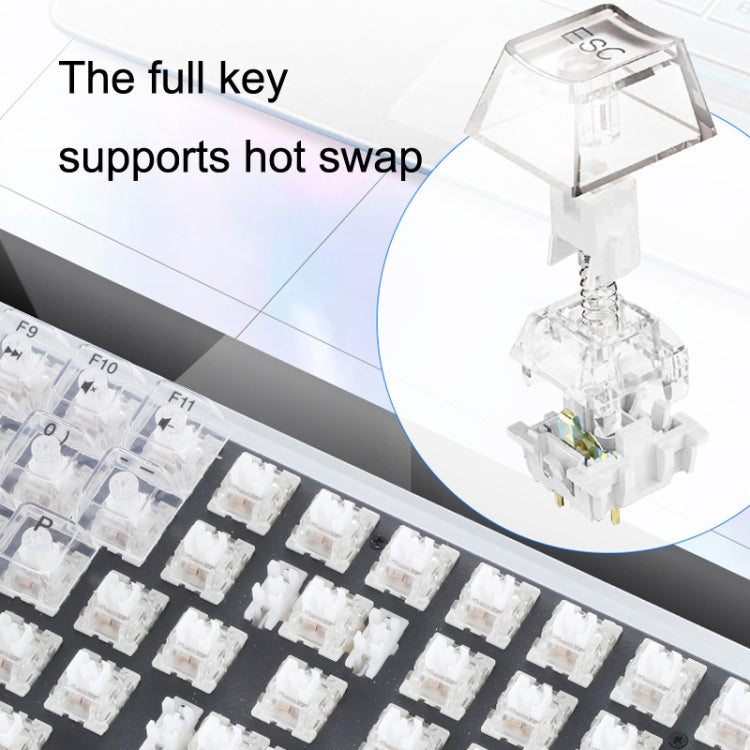 100 Keys Customized Gaming Wired Mechanical Keyboard Transparent Keycap Green Shaft (Black) - HoMEdemic™ 