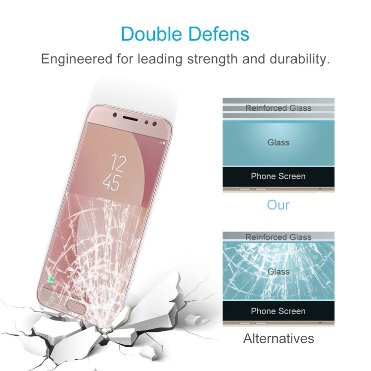 100 PCS 0.26mm 9H 2.5D Arc Edge Tempered Glass Film for Galaxy J7 Pro / J730, J7 Pro / J730(100pcs) - HoMEdemic™ 