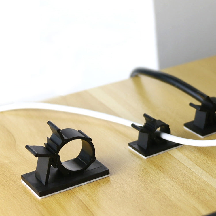 100 PCS Y-1013 Adjustable Self-Adhesive Wire Fixing Cable Organizer (Black) - HoMEdemic™ 