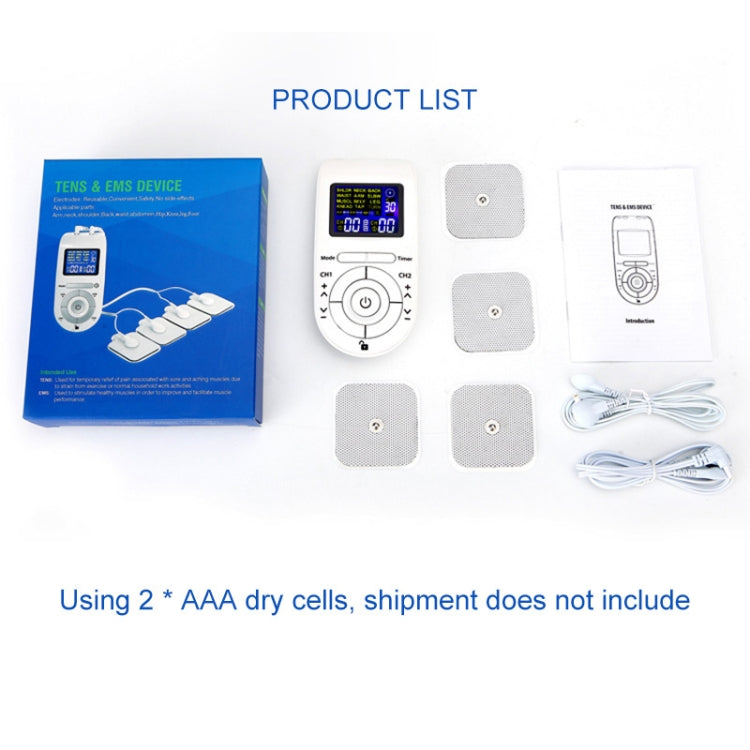 100B 12-mode Digital Meridian Physiotherapy Instrument Electronic Acupoint Pulse Acupuncture Massager, Specification: Battery Type(White) - HoMEdemic™ 