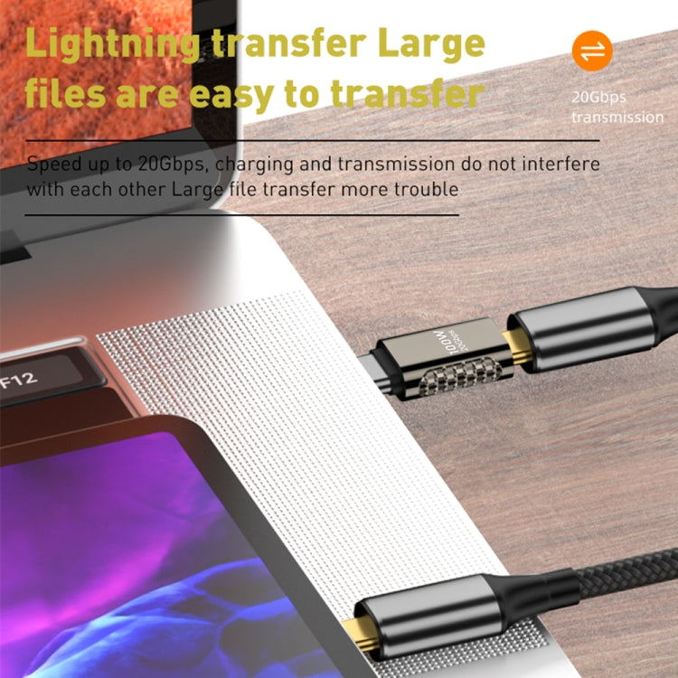 100W Type-C Male to Type-C Female 20Gbps Zinc Alloy Adapter, Style:Vertical Angle - HoMEdemic™ 
