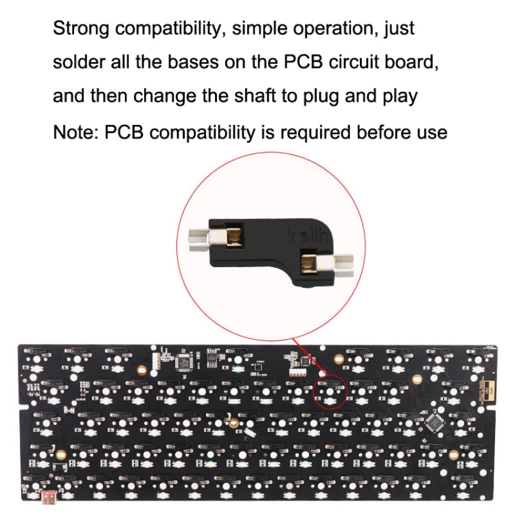 100pcs Mechanical Keyboard Shaft Body Hot Swap Base Modified Shaft Seat Connector(Black) - HoMEdemic™ 