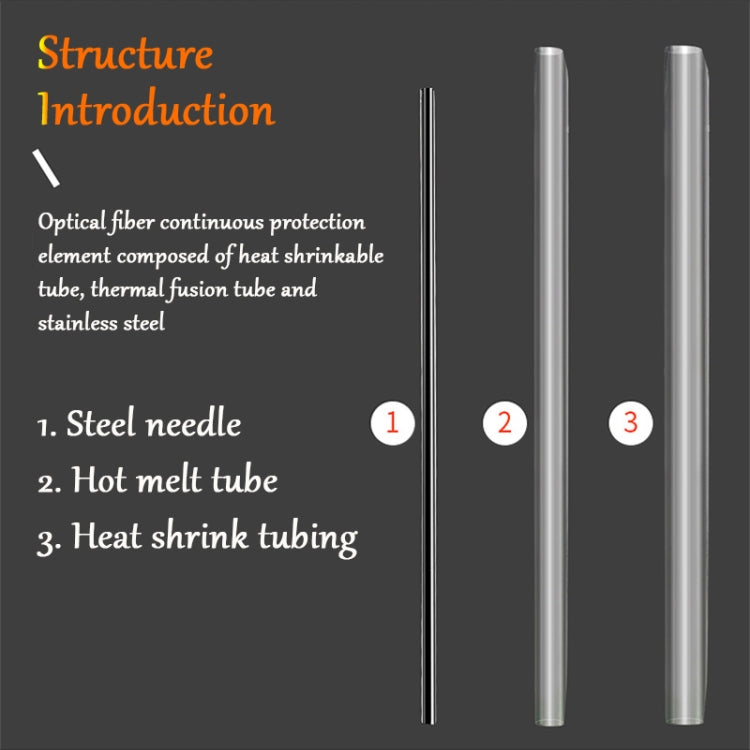 100pcs/pack 60mm Single Pin Optical Fiber Heat Shrinkable Tube Optical Hot Melt Tube - HoMEdemic™ 