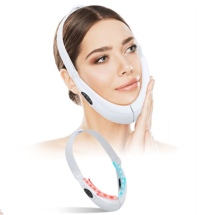 106892 EMS Microcurrent Red and Blue Light Massage Face-Lifting Instrument(White) - HoMEdemic™ 