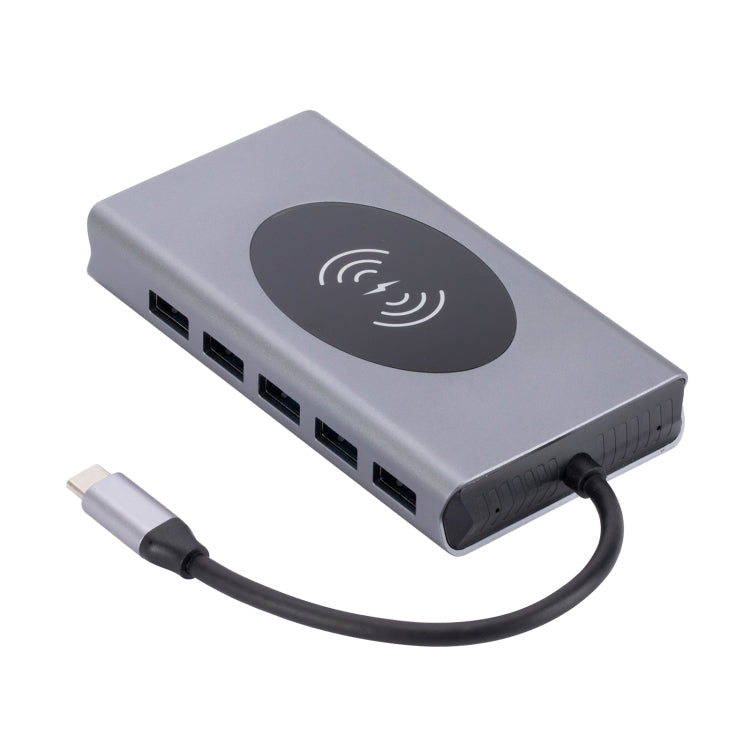 1093 13 in 1 USB HUB Type-C Docking Station with Wireless Charger Function - HoMEdemic™ 