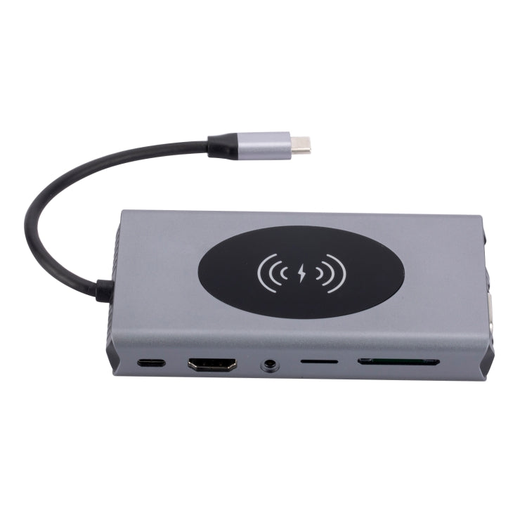 1093 13 in 1 USB HUB Type-C Docking Station with Wireless Charger Function - HoMEdemic™ 