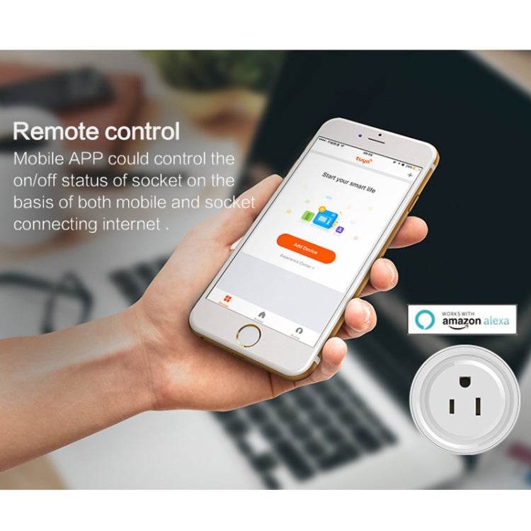 10A Round Shape WiFi Mini Plug APP Remote Control Timing Smart Socket Works with Alexa & Google Home, AC 100-240V, US Plug, 10A US Plug(Round Shape) - HoMEdemic™ 