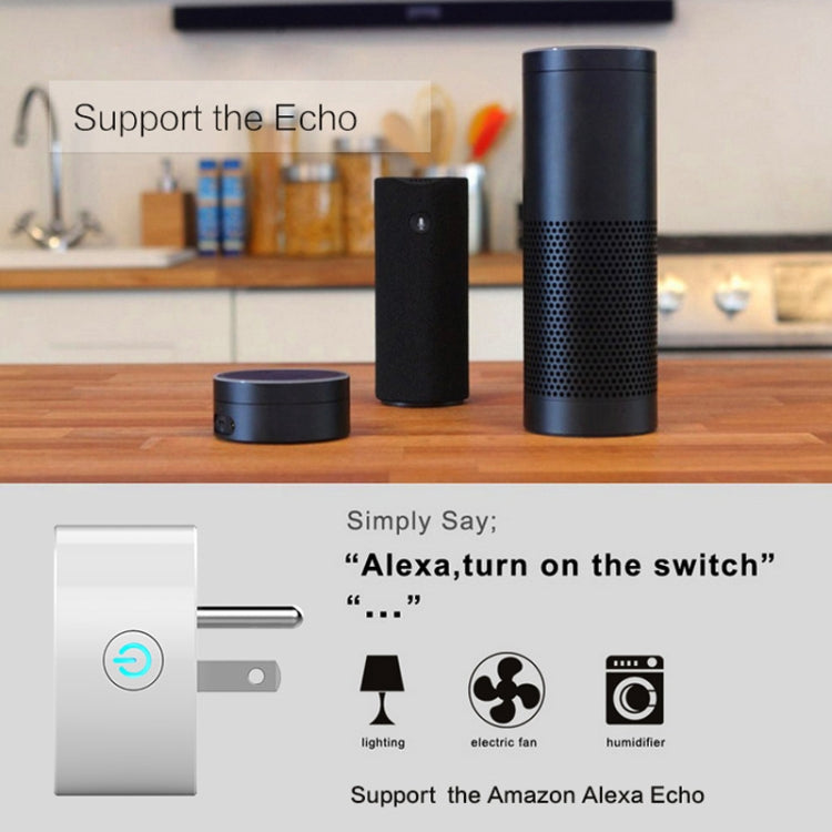 10A Round Shape WiFi Mini Plug APP Remote Control Timing Smart Socket Works with Alexa & Google Home, AC 100-240V, US Plug, 10A US Plug(Round Shape) - HoMEdemic™ 