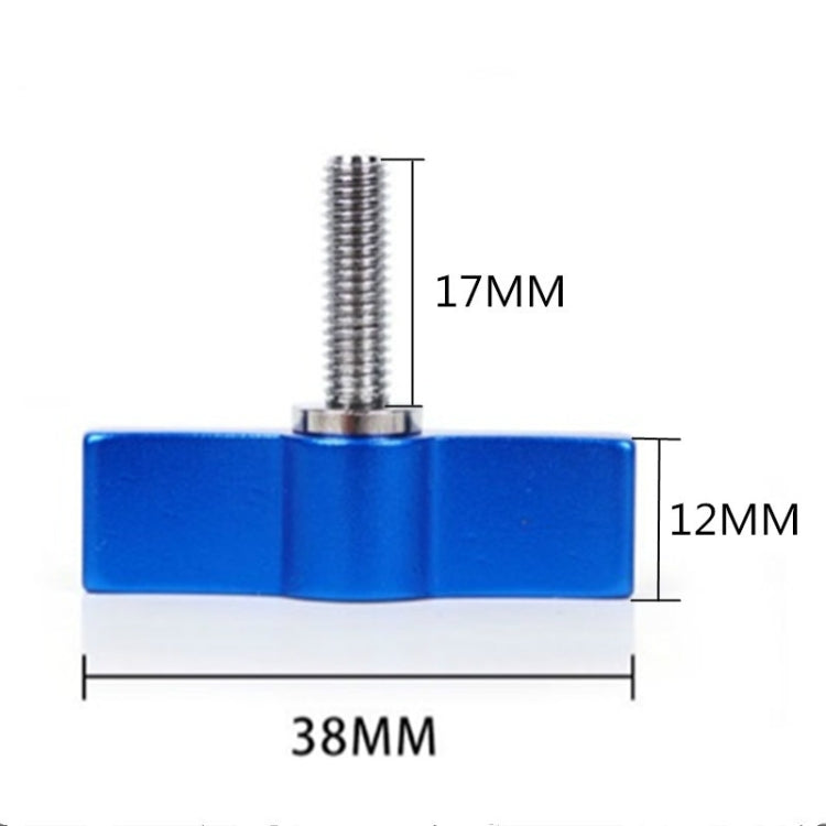 10PCS T-shaped Screw Multi-directional Adjustment Hand Screw Aluminum Alloy Handle Screw, Specification:M4(Red) - HoMEdemic™ 