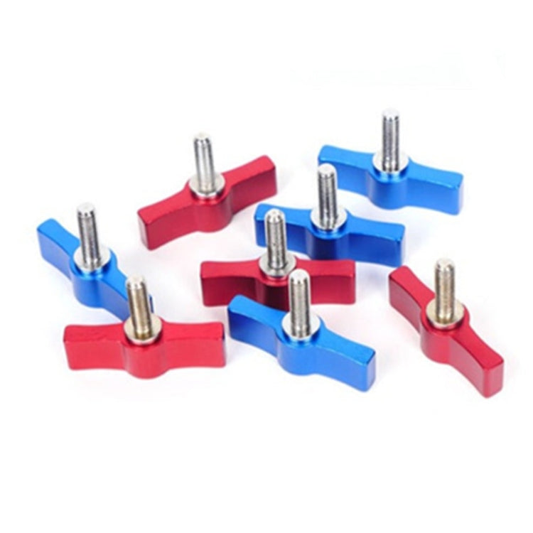 10PCS T-shaped Screw Multi-directional Adjustment Hand Screw Aluminum Alloy Handle Screw, Specification:M4(Red) - HoMEdemic™ 