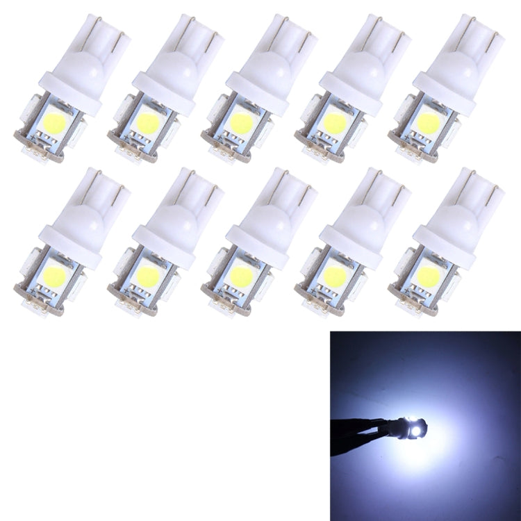 10PCS T10 3W 5500K SMD 5050 5 LED Car Clearance Lights Lamp, DC 12V, 5630-5smd LED - HoMEdemic™ 