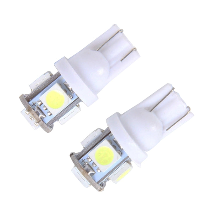 10PCS T10 3W 5500K SMD 5050 5 LED Car Clearance Lights Lamp, DC 12V, 5630-5smd LED - HoMEdemic™ 
