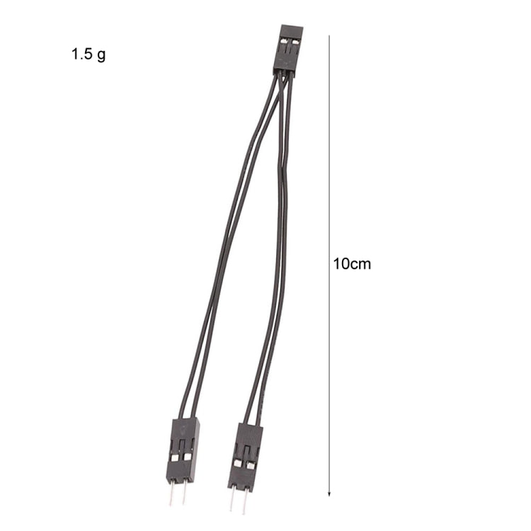 10cm 3pcs DuPont Terminal Wire DuPont 2.54 Connection Cable 2Pin 1 To 2 Wire One Female To Two Males - HoMEdemic™ 