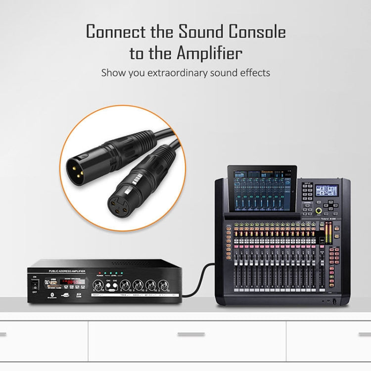 10m 3-Pin XLR Male to XLR Female MIC Shielded Cable Microphone Audio Cord, Length: 10m - HoMEdemic™ 