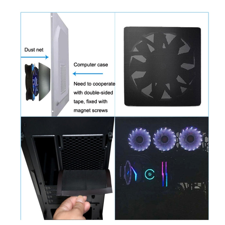 10pcs 12x36cm With Magnetic Suction PVC Cooling Fan Dust Net Desktop Computer Industrial Fan Filter Cover - HoMEdemic™ 