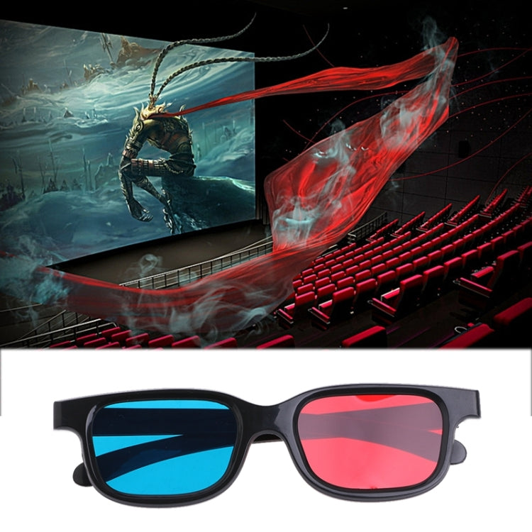 10pcs 3D Glasses Universal Black Frame Red Blue Cyan Anaglyph 3D Glasses 0.2mm For Movie Game DVD - HoMEdemic™ 