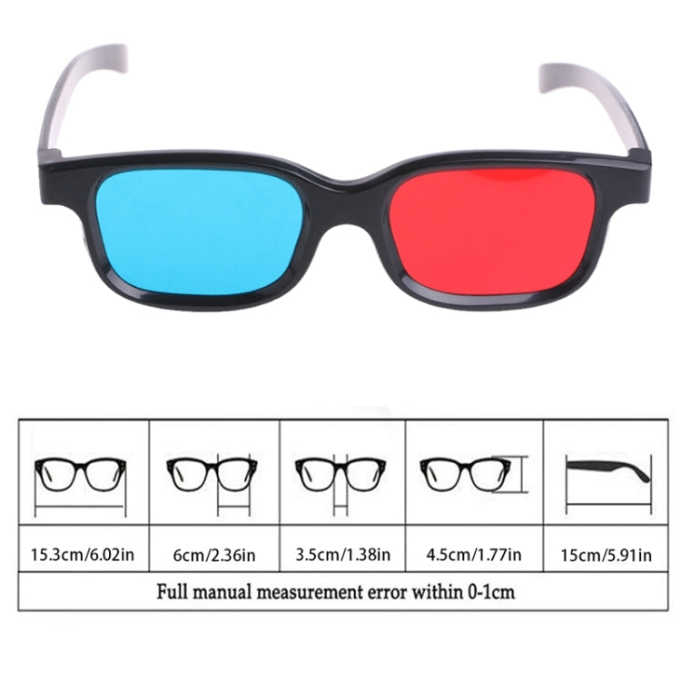 10pcs 3D Glasses Universal Black Frame Red Blue Cyan Anaglyph 3D Glasses 0.2mm For Movie Game DVD - HoMEdemic™ 