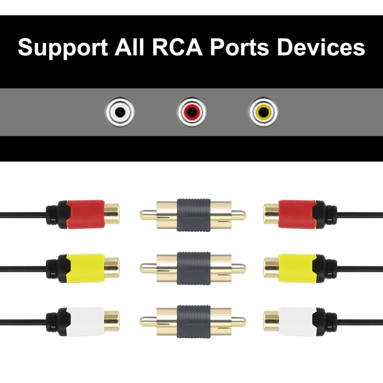 10pcs Gold-plated RCA Lotus Male to-Male  AV Audio Adapter(Red) - HoMEdemic™ 