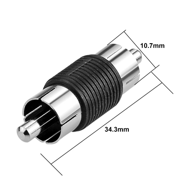 10pcs RCA Lotus Head Straight-through Male Monitoring Audio Adapter AV Butt Joint(Male to Male) - HoMEdemic™ 