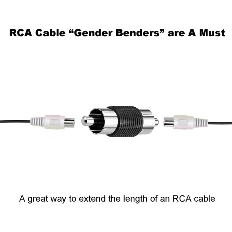 10pcs RCA Lotus Head Straight-through Male Monitoring Audio Adapter AV Butt Joint(Male to Male) - HoMEdemic™ 
