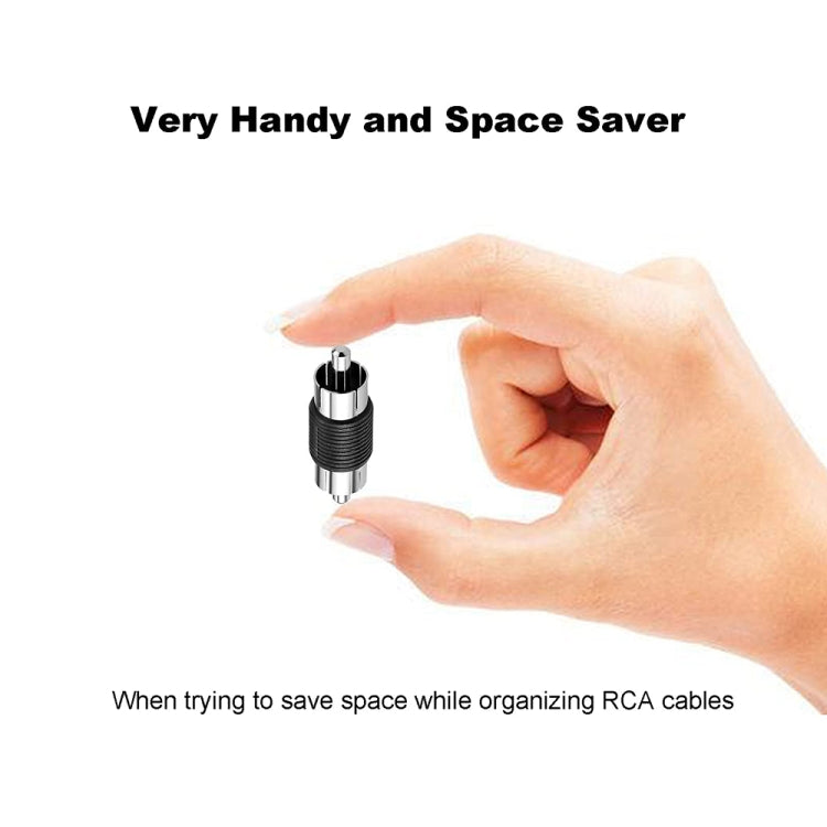 10pcs RCA Lotus Head Straight-through Male Monitoring Audio Adapter AV Butt Joint(Male to Male) - HoMEdemic™ 