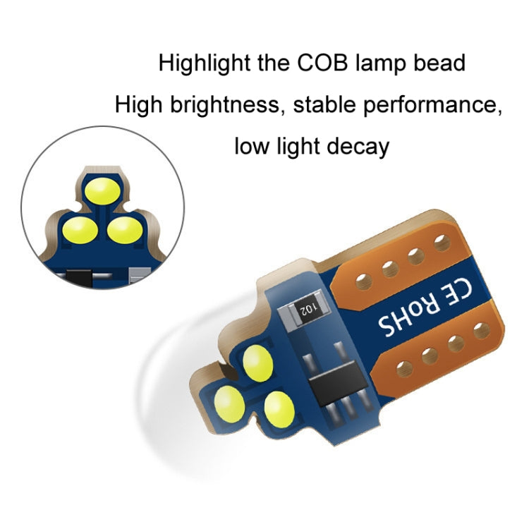 10pcs W5W Width Indicator Light Flashing LED Crystal License Plate Light(White) - HoMEdemic™ 