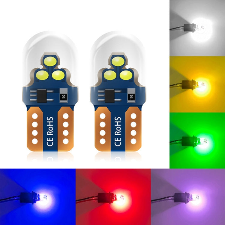 10pcs W5W Width Indicator Light Flashing LED Crystal License Plate Light(White) - HoMEdemic™ 
