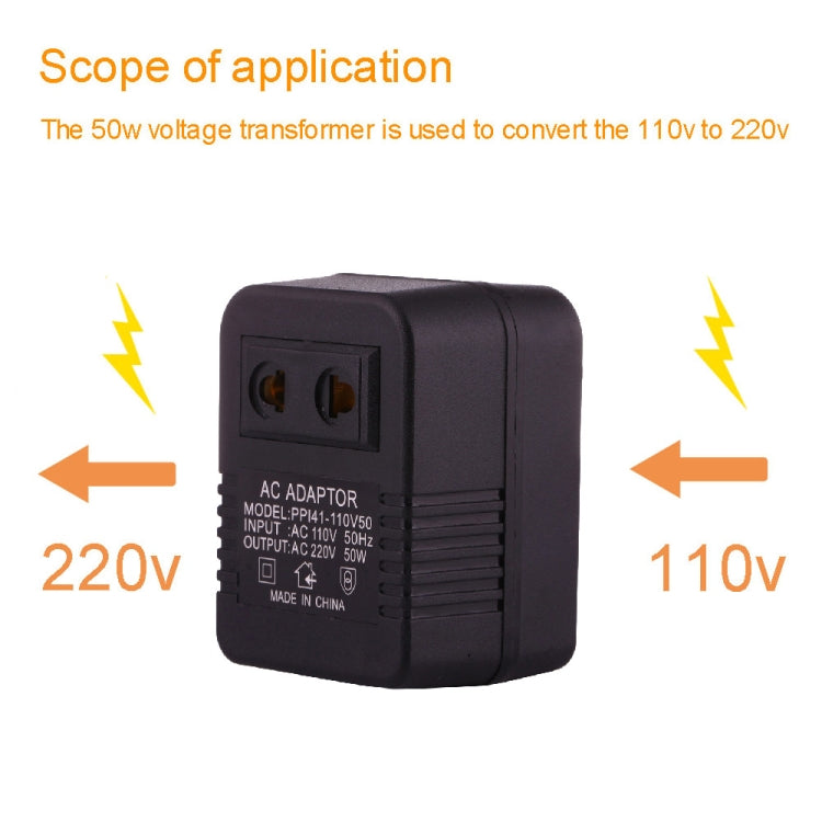 110V to 220V 50W AC Power Socket Adapter,  EU/US Plug to US Plug, 110V to 220V 50W - HoMEdemic™ 