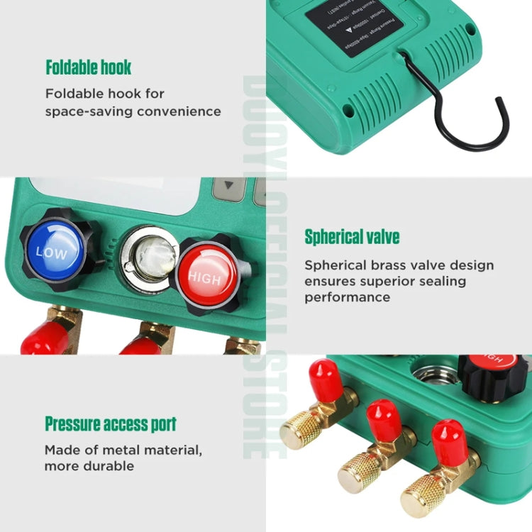 11pcs / Set DUOYI DY523 Automotive Vacuum Pressure Gauge Liquid Charge Fluorine Repair Electronic Refrigerant Meter - HoMEdemic™ 