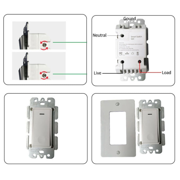 120 Type WiFi Smart Wall Touch Switch, US Plug - HoMEdemic™ 