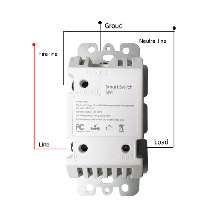 120 Type WiFi Smart Wall Touch Switch, US Plug - HoMEdemic™ 