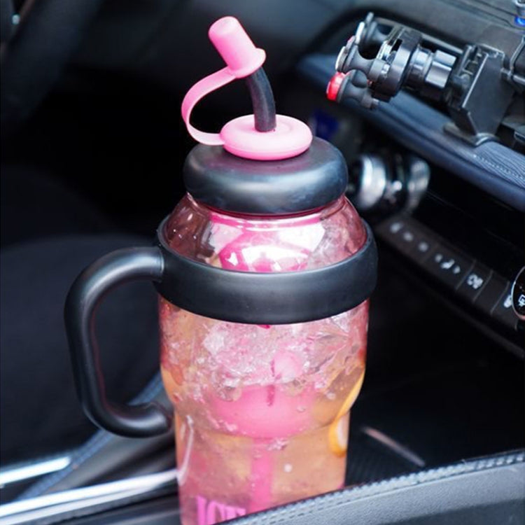 1200ml Large Capacity Lucky Belly Cup Handheld Portable Straw Cup with Tea Drain(Cherry Pink) - HoMEdemic™ 