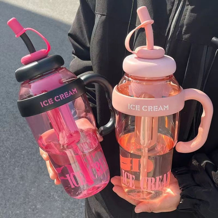 1200ml Large Capacity Lucky Belly Cup Handheld Portable Straw Cup with Tea Drain(Cherry Pink) - HoMEdemic™ 