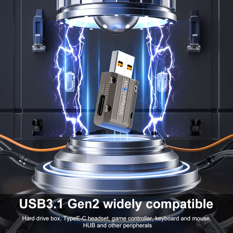 120W USB 3.1 Gen2 to Type-C 10Gbps Mechanical Adapter, Style:Straight - HoMEdemic™ 