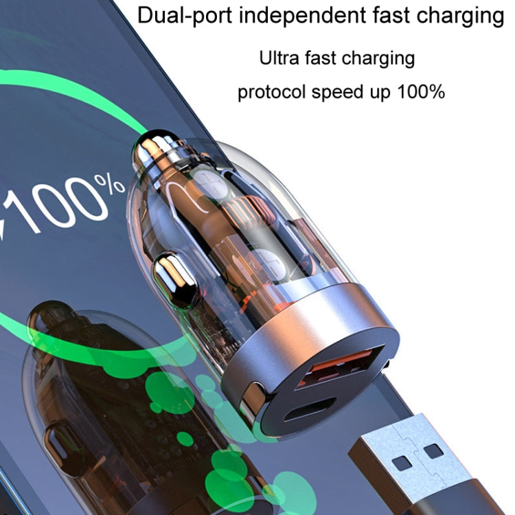 120W Vehicle Mini Invisible Dual-Port Charger Car Cigarette Lighter - HoMEdemic™ 
