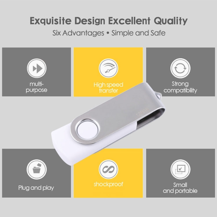 128GB Twister USB 2.0 Flash Disk, 128GB/White - HoMEdemic™ 