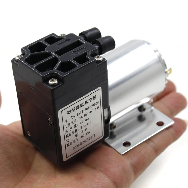 12V 5L/Min 65-120kpa Negative Pressure Vacuum Pump With Stand(Z512-604-3000N) - HoMEdemic™ 
