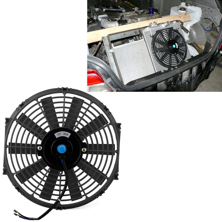 12V 80W 12 inch Car Cooling Fan High-power Modified Tank Fan Cooling Fan Powerful Auto Fan Mini Air Conditioner for Car, 12 inch (Black) - HoMEdemic™ 