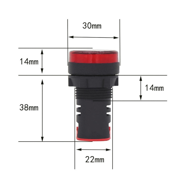 12V AD16-22D / S 22mm LED Signal Indicator Light Lamp, 12V - HoMEdemic™