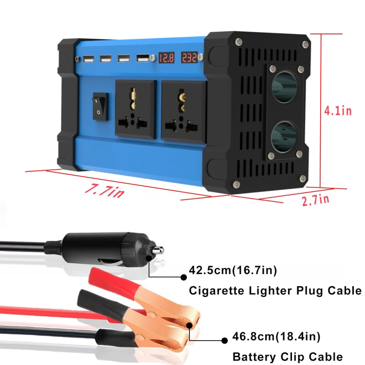 12V To 220V 500W Car Digital Display Inverter - HoMEdemic™ 