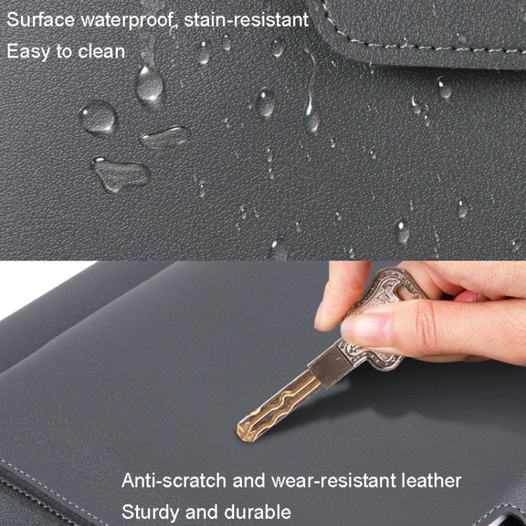 13.3/14 inch Elastic Button Laptop Waterproof PU Handbag(Grey) - HoMEdemic™ 